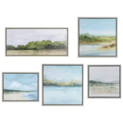 5pc Vista Framed Embellished Wall Canvas Gallery Set - Martha Stewart