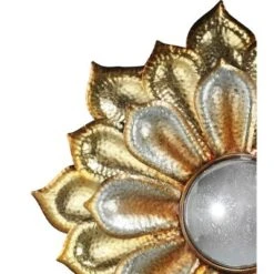 Flower With Acrylic Mirror Sculptures Gold/Silver - A&B Home