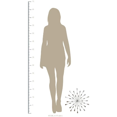 Stratton Home Decor S03042 Silver Acrylic Burst 16 X 16 X 1.75 Inch Metal Wall Art Room Decoration For Bedroom, Bathroom, Living Room, Or Kitchen 2 Stratton Home Decor S03042 Silver Acrylic Burst 16 X 16 X 1.75 Inch Metal Wall Art Room Decoration For Bedroom, Bathroom, Living Room, Or Kitchen - Image 2