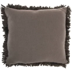 17"x17" Shag Chindi Short Cut Square Throw Pillow Charcoal - Mina Victory -Safavieh Outlet Store GUEST f6e408d5 c83e 4621 8d7a 81004d79cf4b