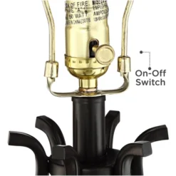 Regency Hill Hadley Modern Table Lamps Set Of 2 26" High Bronze With AC Power Outlet Light Brown Drum Shade For Bedroom Living Room Bedside House Desk -Safavieh Outlet Store GUEST f70cb5e9 7b2a 4f3c b10d 955d6b1bd613