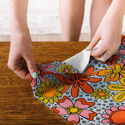 Doodle By Meg Groovy Flowers In Blue Tapestry - Society6 2 Doodle By Meg Groovy Flowers In Blue Tapestry - Society6 - Image 2