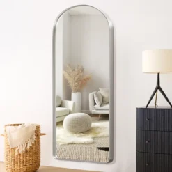 Elsie 71" X 28" Arched Full Length Mirror, Aluminum Alloy Frame Arched Mirror Full Length For Leaning & Wall Mounted, No Stand - The Pop Home -Safavieh Outlet Store GUEST f7cbdee2 3125 4c4d 9302 cebf61c5a18a