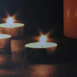 Northlight LED Lighted Flickering Pillar And Tea Light Candles Canvas Wall Art 23.5" X 15.5"