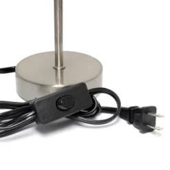 10.5" Petite Metal Stick Bedside Table Desk Lamp In Sand Nickel With Fabric Shade Red - Creekwood Home 7 10.5" Petite Metal Stick Bedside Table Desk Lamp In Sand Nickel With Fabric Shade Red - Creekwood Home -Safavieh Outlet Store GUEST fa632b6e 8993 4f61 86d0 4481ed11105d