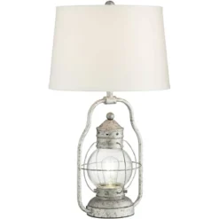 Franklin Iron Works Bodie Rustic Industrial Table Lamp 26" High Distressed Silver With USB Charging Port Nightlight LED Off White Linen Shade For Desk 14 Franklin Iron Works Bodie Rustic Industrial Table Lamp 26" High Distressed Silver With USB Charging Port Nightlight LED Off White Linen Shade For Desk -Safavieh Outlet Store GUEST fb8b18fa aab4 4934 865b 7641e036cc17