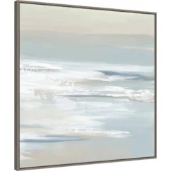 30" X 30" Shadows Of The Sea I By Lera Framed Canvas Wall Art Print - Amanti Art