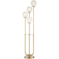 Possini Euro Design Mid Century Modern Glam Style Floor Lamp 4-Light LED 68.5" Tall Warm Gold Glass Globe Shade For Living Room House Uplight -Safavieh Outlet Store GUEST fe7d383c ec2e 495f b7dd d3f06a94be10