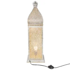 Northlight 30.5" White And Gold Moroccan Style Lantern Floor Lamp -Safavieh Outlet Store GUEST febd3296 a027 4363 851d bd15ac163300