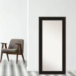 32" X 68" Non-Beveled Mezzanine Espresso Wood Full Length Floor Leaner Mirror - Amanti Art -Safavieh Outlet Store GUEST fee4b3ac 81d3 4876 a41b 1a8df4d9be7f