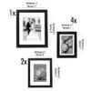 Americanflat Picture Frame Set Of 7 Pieces With Tempered Shatter-resistant Glass - Available In A Variety Of Sizes And Styles