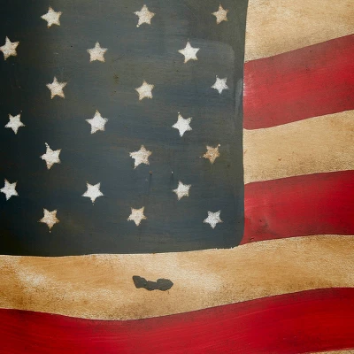 Metal American Flag Indoor Outdoor Wall Decor Red - Olivia & May 6 Metal American Flag Indoor Outdoor Wall Decor Red - Olivia & May - Image 6